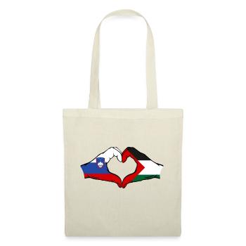 Slovénie Palestine Drapeau Coeur Forme De Coeur - Sac en tissu - nature - Devant