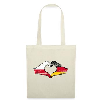 Poland Germany Flag Heart Shape Used - Tote Bag - nature - Front