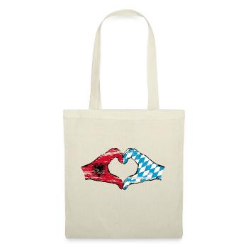 Albania Bavaria Flag Hands Heart Shape Used - Tote Bag - nature - Front