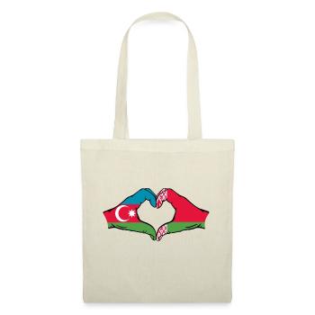 Azerbaijan Belarus Flag Hands Heart Shape - Tote Bag - nature - Front