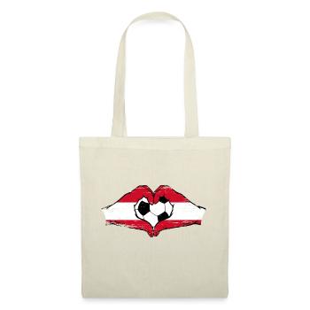 Austria flag football hands heart shape used - Tote Bag - nature - Front
