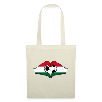 Hungary flag football hands heart shape - Tote Bag - nature - Front