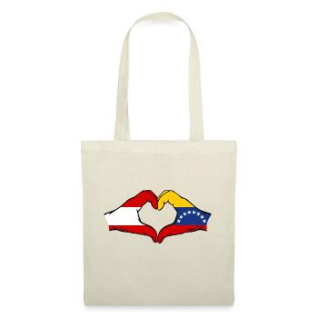 Austria Venezuela Flag Hands Heart Shape - Tote Bag - nature - Front