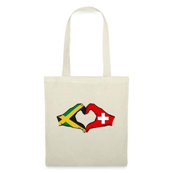 Jamaica Switzerland Hands Heart Shape - Tote Bag - nature - Front