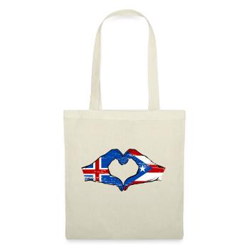 Iceland Puerto Rico Hands Heart Shape Used - Tote Bag - nature - Front