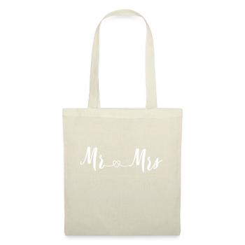 mr_and_mrs_2_hearts - Sac en tissu - nature - Devant