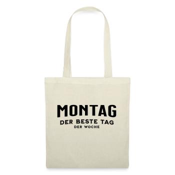 Montag der Beste Tag der Woche - Stoffbeutel - Natur - Vorne