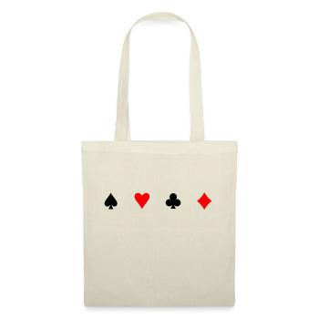 poker karten pik - Stoffbeutel - Natur - Vorne