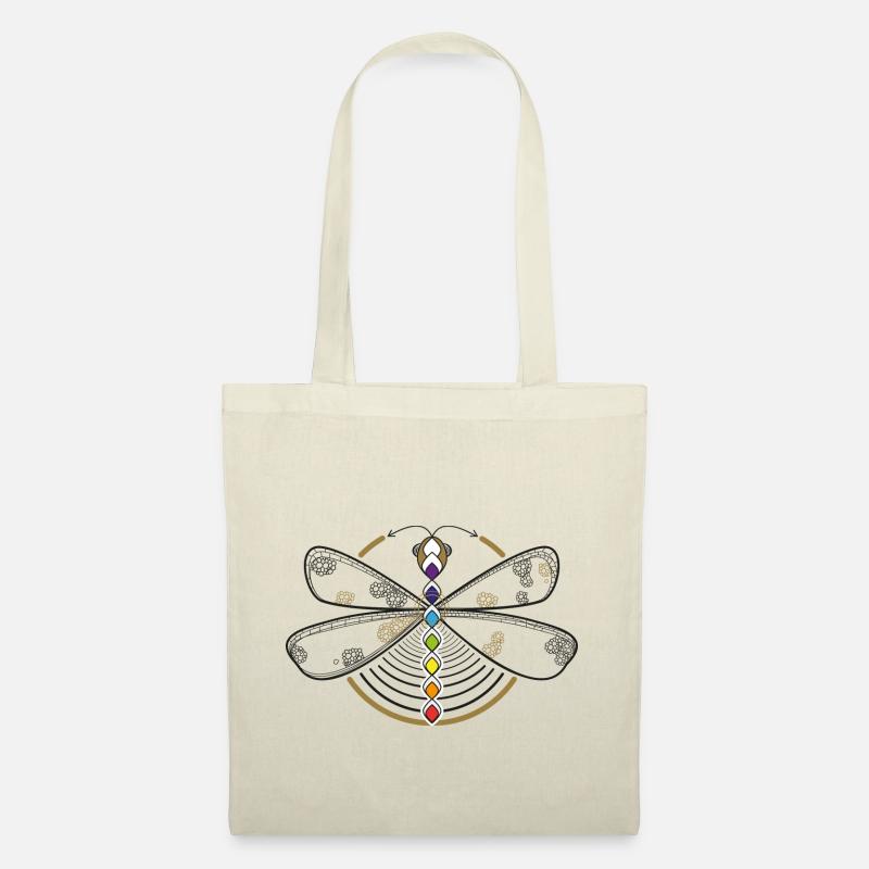 Chakra Libelle - Stoffbeutel - Natur