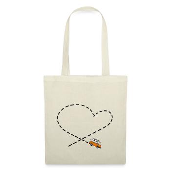 Camper love Bus Camping Herz - Tote Bag - nature - Front