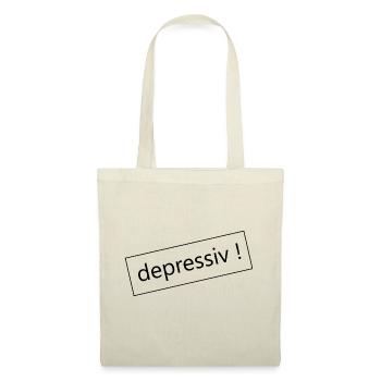 Depressiv - Stempel - Stoffbeutel - Natur - Vorne