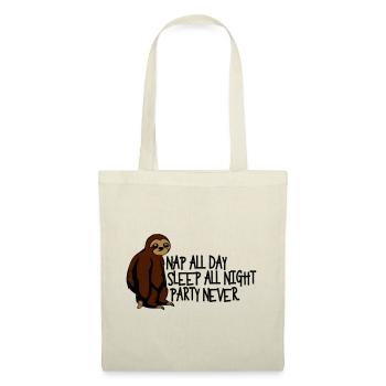 Nap all day sleep all night party never - Tote Bag - nature - Front