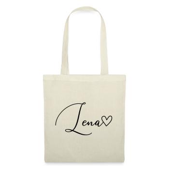 Lena Nom Prénom Fille - Sac en tissu - nature - Devant