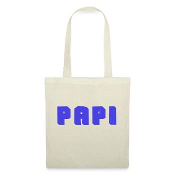 PAPY. FÊTE DES PÈRES. BONNE FÊTE PAPY. JE T'AIME. - Sac en tissu - nature - Devant