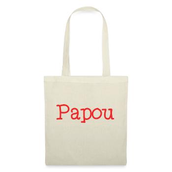 PAPOU. PAPA. FÊTE DES PÈRES. BONNE FÊTE PAPA - Sac en tissu - nature - Devant