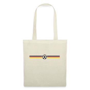 fussball streifen deutschland - Stoffbeutel - Natur - Vorne