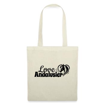 Amour andalou coeur tête de cheval - Sac en tissu - nature - Devant