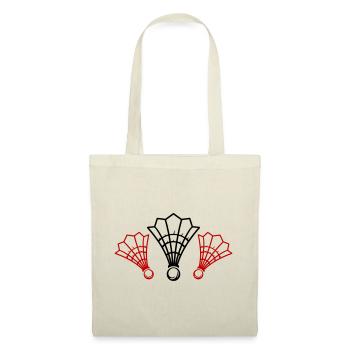 Symbole du badminton - Sac en tissu - nature - Devant