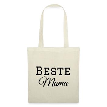Beste Mama | Geschenk Muttertag - Stoffbeutel - Natur - Vorne