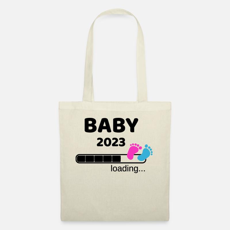 Baby 2023 Schwangerschaft Mutter Mama Idee - Stoffbeutel - Natur