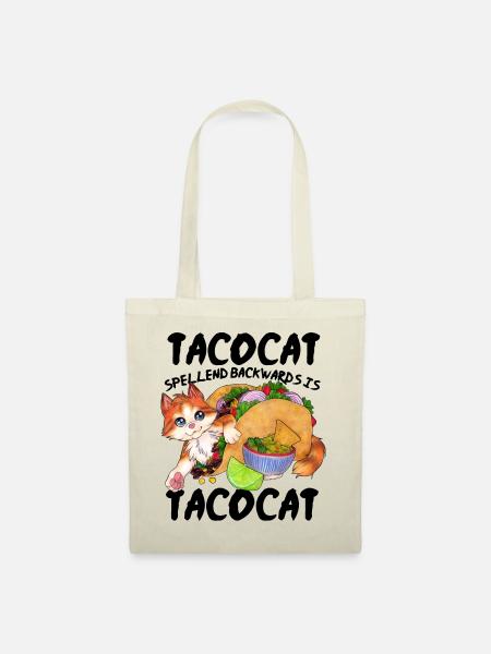 Tacocat Lustige Katze in einem Taco Geschenk - Stoffbeutel - Natur
