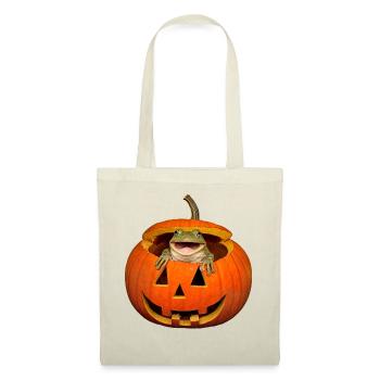 Halloween Frog in Pumpkin T-Shirt Funny - Tote Bag - nature - Front