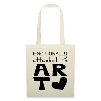 Emotional an Kunst gebunden, schwarz - Stoffbeutel - Natur - Vorne