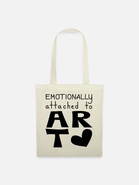 Emotional an Kunst gebunden, schwarz - Stoffbeutel - Natur