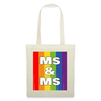 Frau & Frau Regenbogenstolz - Stoffbeutel - Natur - Vorne