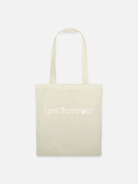 how to pronounce polyamory- white - Stoffbeutel - Natur