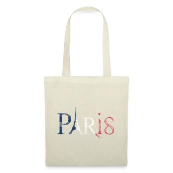 Lettrage Paris Vintage look d’occasion - Sac en tissu - nature - Devant