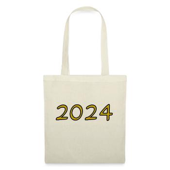 2024. WEIHNACHTEN. JAHR. JAHRESTAG. RUHESTAND. PAPA - Stoffbeutel - Natur - Vorne