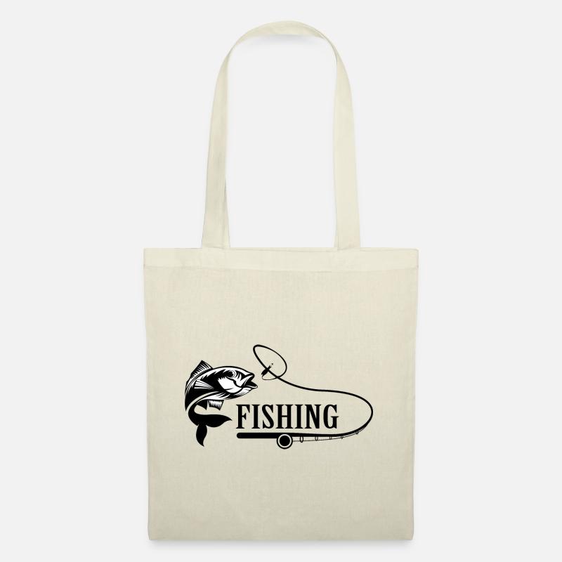 Fischer und Angler Design - Stoffbeutel - Natur
