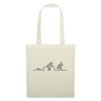 Triathlon, natation, cyclisme et course à pied. - Sac en tissu - nature - Devant