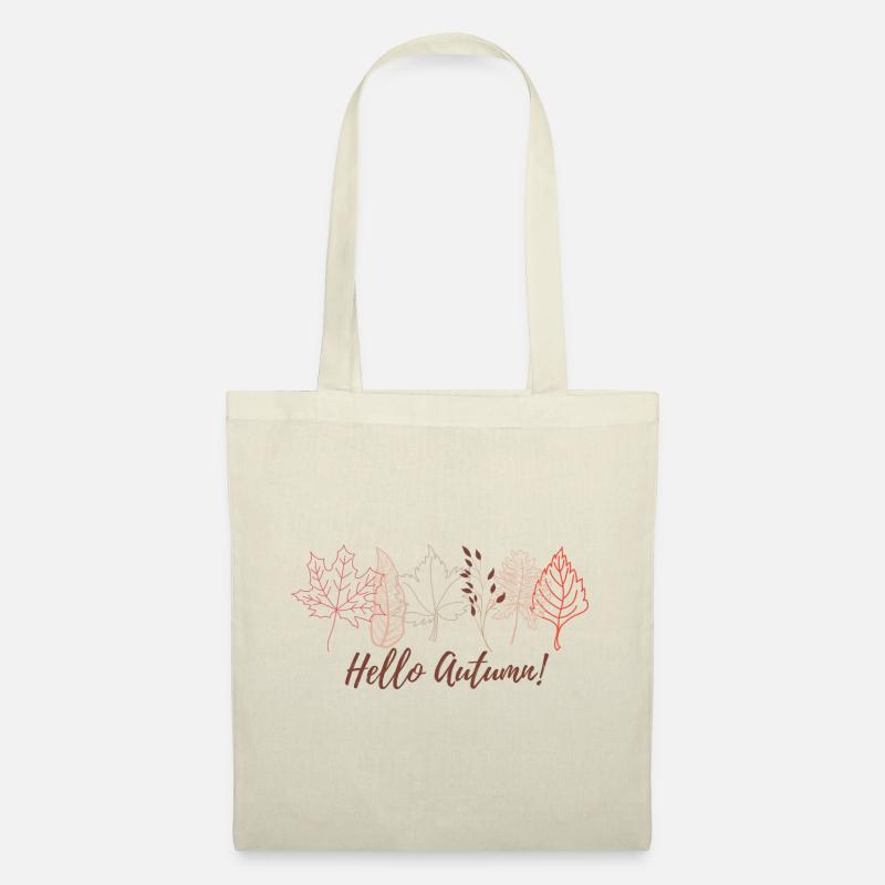 Hello autumn Hallo Herbst - Stoffbeutel - Natur
