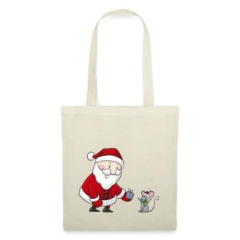 Süßer Comic Weihnachtsmann - Sac en tissu - nature - Devant