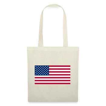 Stars and Stripes USA Flaggenkunst - Stoffbeutel - Natur - Vorne