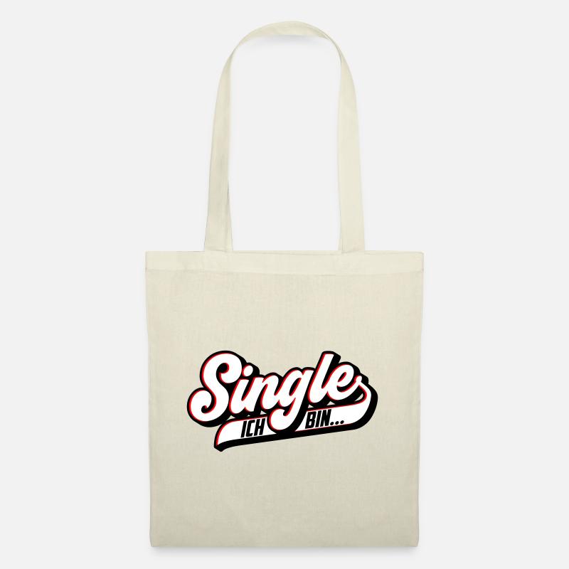 Ich bin Single | Farben änderbar - Stoffbeutel - Natur
