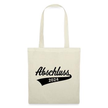 Abschluss – 2024 (Schulabschluss / Black) - Stoffbeutel - Natur - Vorne