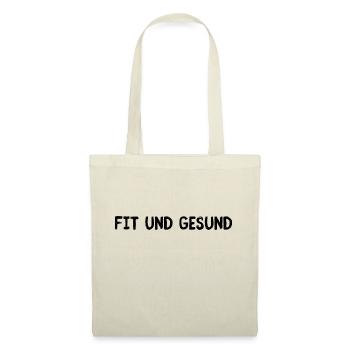Fit und gesund - Stoffbeutel - Natur - Vorne