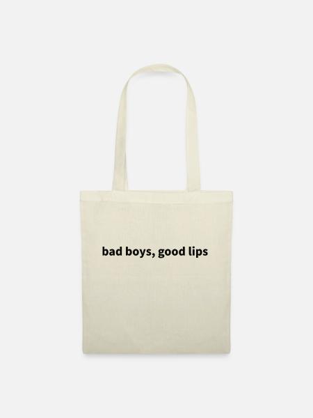 bad boys, good lips - Stoffbeutel - Natur