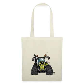 0300 light green tractor - Tote Bag - nature - Front