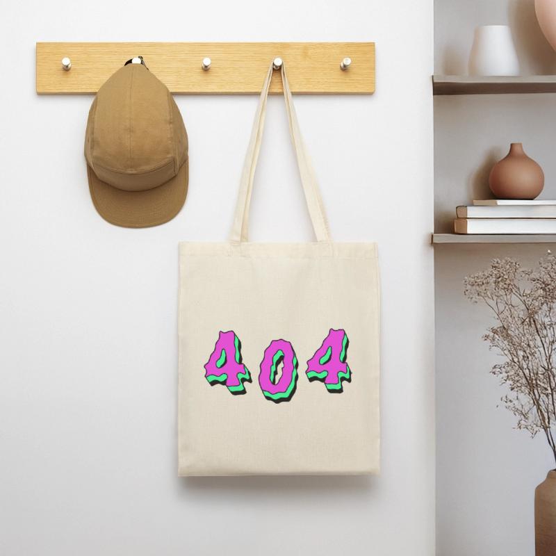 404 Error Code Minimalistic Design for Programmer Tote Bag