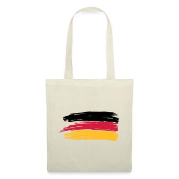 PINSELSTRICH DEUTSCHLAND FAHNE GER - Stoffbeutel - Natur - Vorne