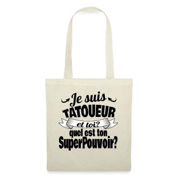 je suis tatoueur - Sac en tissu - nature - Devant