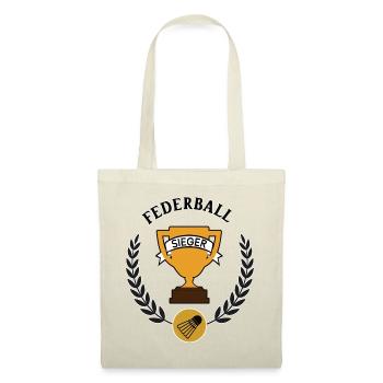 Federball Sieger Badminton Sieg Spiel Spieler 1. - Stoffbeutel - Natur - Vorne
