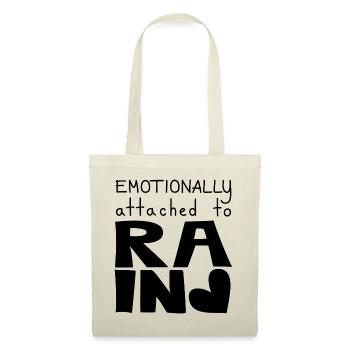 Emotional an Rain gebunden, Schwarz - Stoffbeutel - Natur - Vorne
