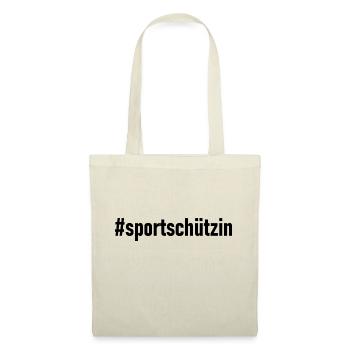 #Sportschützin - Stoffbeutel - Natur - Vorne