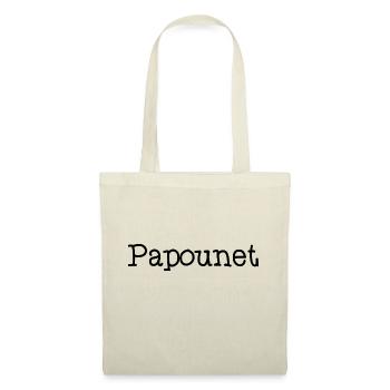 PAPOUNET. PAPA. FÊTE DES PÈRES. BONNE FÊTE PAPA - Sac en tissu - nature - Devant