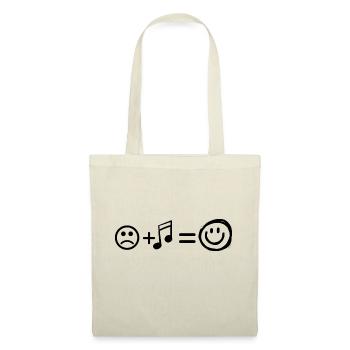 La musique est de bonne humeur - Sac en tissu - nature - Devant